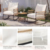 3-Piece Patio Rocking Chair Set with Resin Wicker & Bistro Table