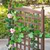 Freestanding Wood Raised Garden Bed with Trellis, Brown