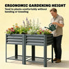 Elevated Steel Raised Garden Bed with Storage Shelf