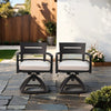 Bellmore Swivel Rocker in Ember Black, Set of 2