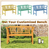 2-Person Acacia Wood Outdoor Bench
