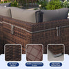 7-Piece Outdoor Wicker Sectional Patio Set with Waterproof Cover