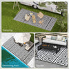 Reversible Outdoor Rug — 9' x 18' Black & White