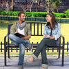 50-Inch Steel Outdoor Garden Bench Loveseat