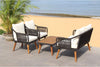 Eucalyptus & Rope 4-Piece Outdoor Patio Furniture Set