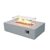 52" Concrete Propane Fire Pit Table — Antique White