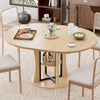 Natural Oak Extendable Round Dining Table Furniture-0