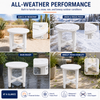 16-Inch HDPE Round Outdoor Side Table for Patio, Porch or Poolside