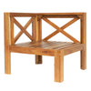 5-Piece Outdoor Sectional Sofa Set Solid Acacia Wood Beige with