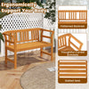 2-Person Acacia Wood Outdoor Bench