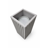 Grove Square Column Planter — Grey Brown