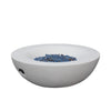 42" Concrete Propane Fire Pit Bowl — Antique White