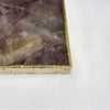 Amethyst Agate Serving Tray with Brass Handles, Square