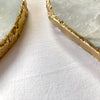 White and Gray Agate Heart Coasters – Set of 4