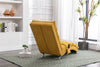 Linen Massage Chaise Lounge Recliner with Curved Backrest