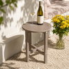 16-Inch HDPE Round Outdoor Side Table for Patio, Porch or Poolside
