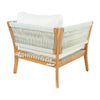 Acacia Wood Lounge Chair with Woven Rope Accents