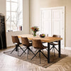 Dining Table For 6 Acacia Wood Indoor Outdoor Iron Legs