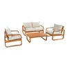 Acacia 4-Piece Outdoor Conversation Set with Cushions