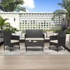 Four Piece Outdoor Rattan Patio Furniture Set