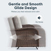 Six-Piece Brown Wicker Patio Set with Swivel Chairs