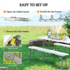 Folding Outdoor Bench, Set of 2