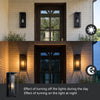 18-Inch Outdoor Wall Lantern in Matte Black, Set of 2