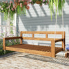 Acacia Wood Porch Swing Bed — Twin Size