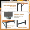 3 Piece Patio Dining Set For Six With 53 Inch Acacia Wood Table And Space Saving Benches