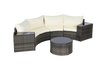 Half-Moon Sectional Set — 7 Piece Beige