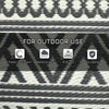 Reversible Outdoor Rug — 9' x 18' Gray Boho