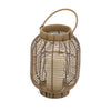 Rattan Decorative Lantern with LED Candle, 8.7 × 11.8 in