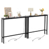 39" Narrow Console Table with Power Outlets & USB (Set of 2)