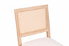 Cane Back Rattan Dining Chairs, Set of 2 — Beige