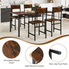 Industrial Dining Chairs, Rustic Brown (Set of 4)