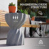 Spiral Garden Stool & Plant Stand, Grey