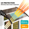 Brown Polycarbonate Door Canopy, 40.6 × 38 in.