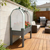 Raised Garden Bed Planter with Roll-Up Cover, Dark Gray