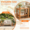 2-Tier Eucalyptus Wood Outdoor Side Table