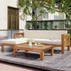 5-Piece Outdoor Sectional Sofa Set Solid Acacia Wood Beige with
