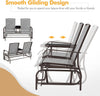 Two-Seat Outdoor Glider Bench with Center Table
