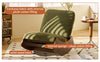 Corduroy Glider Rocking Chair with Solid Wood Frame