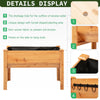 Fir Wood Raised Garden Planter with Tool Hooks, 48" Wide