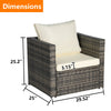 Outdoor Patio Seating Set with Cushions for Patio, Garden and Outdoor