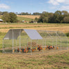 9.2' X 24.9' X 6.4' Large Chicken Coop Metal Chicken Run With