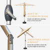 Rectangle Patio Umbrella With Crank Lift And Tilt Function