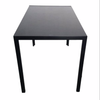 Tempered Glass & Iron Dining Table, Black