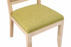 Cane Back Rattan Dining Chairs, Set of 2 — Olive Green