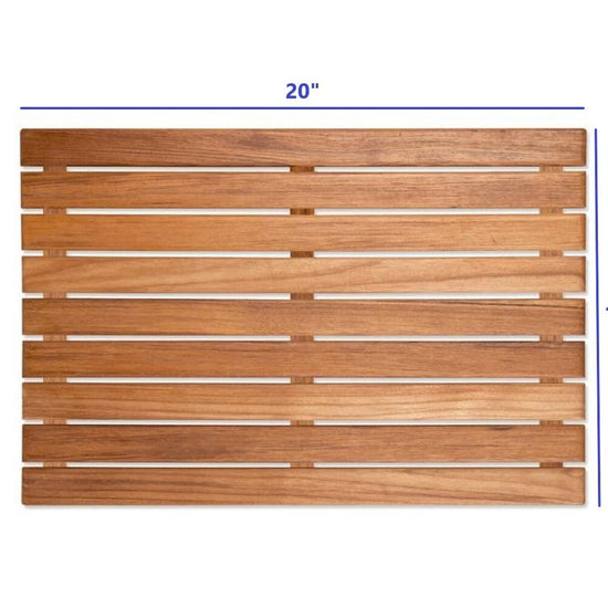 20" Premium Teak Shower Bath Mat-5