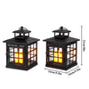 8'' Decorative Metal Candle Lantern with Tempered Glass